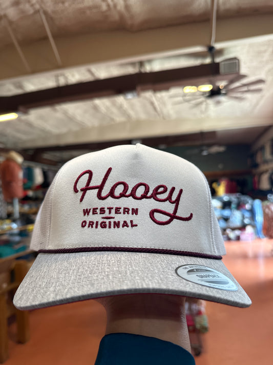 Hooey OG white/grey/maroon Cap 🧢