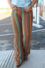 Load image into Gallery viewer, Judy Blue Medium Rise Striped Flares
