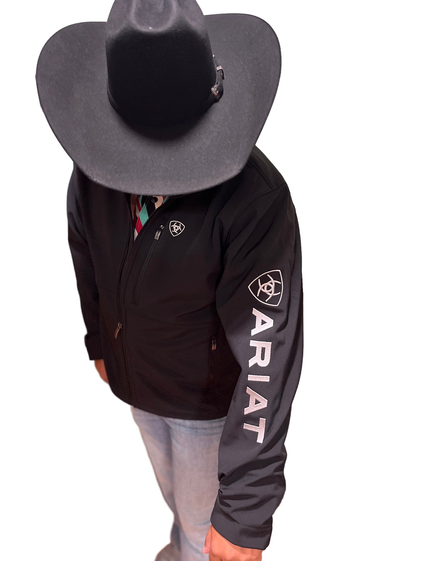 10062578 Ariat Men's Logo Softshell Jacket - Black