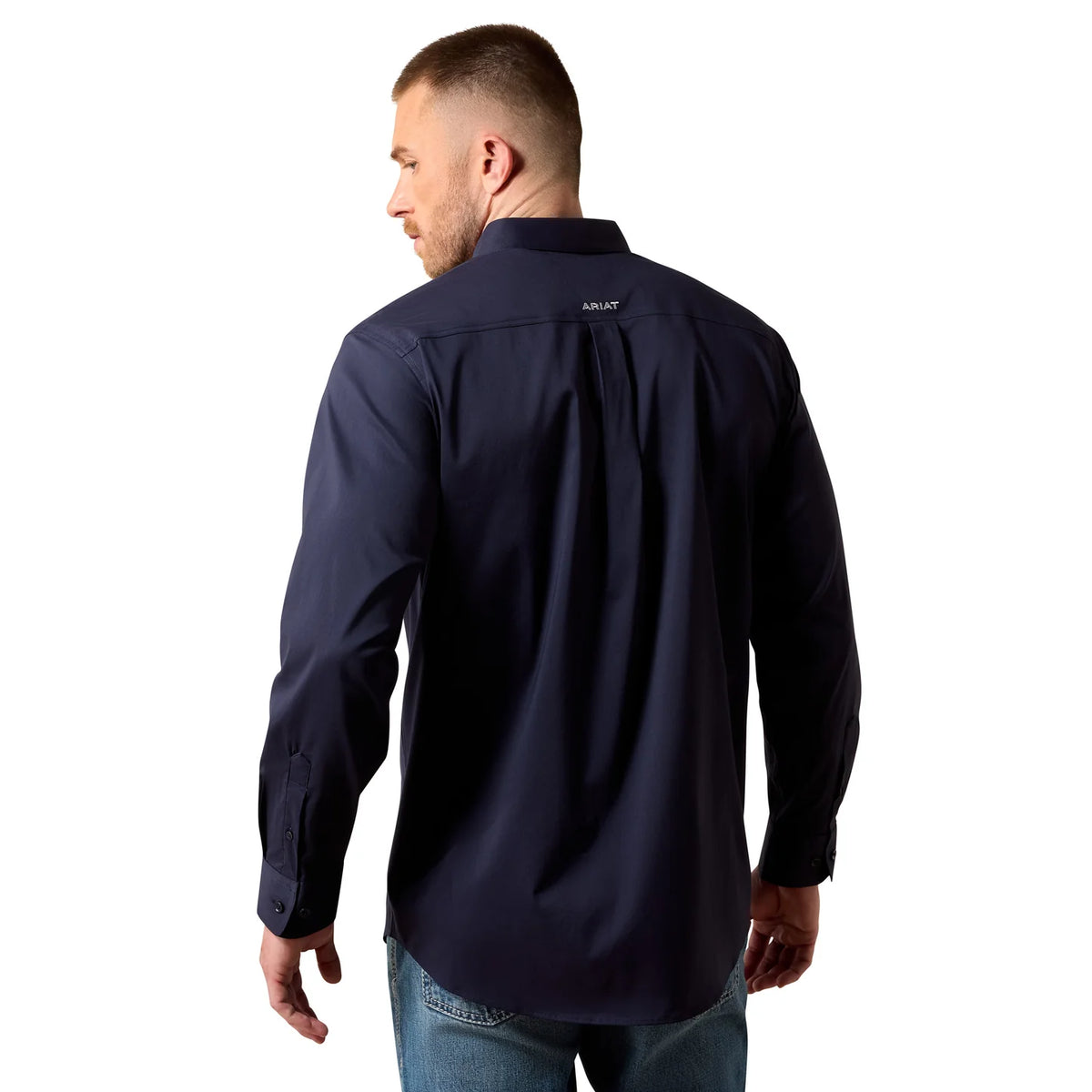 Ariat Men's Everything Navy Classic Fit Long-Sleeve Shirt 🤠