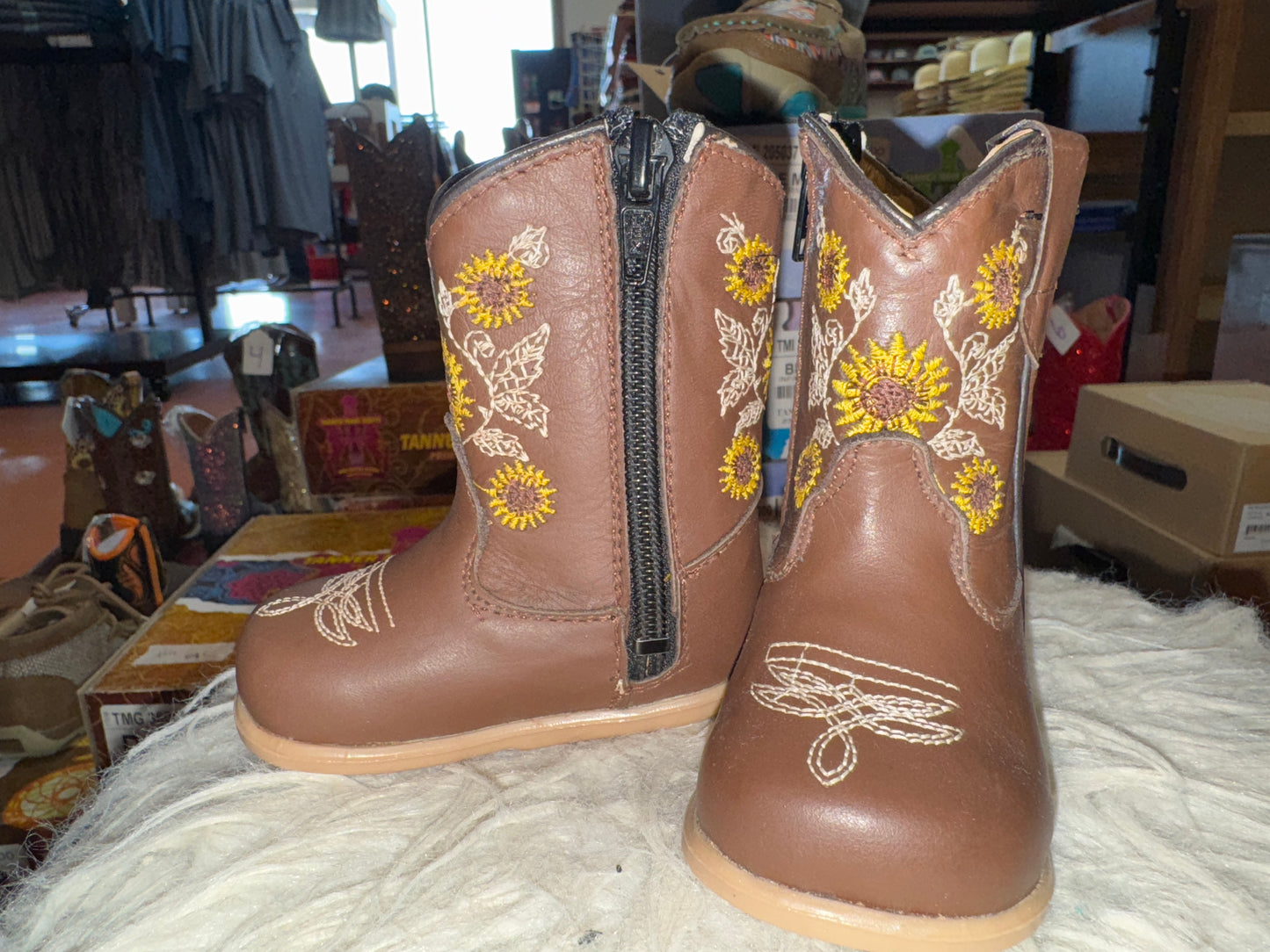 Infant Sunflower Boots- Chocolate Brown