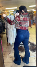 Load image into Gallery viewer, Ruby Aztec Bling Jacket
