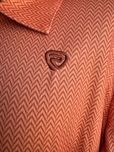 Load image into Gallery viewer, R&amp;R Orange Micro Print Polo
