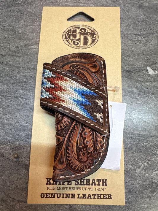 3D Tooled & Woven Aztec Sheath
