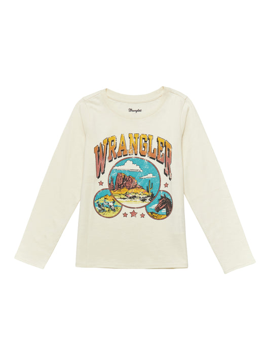 Wrangler West Girl's L/s Vintage Desert Tee
