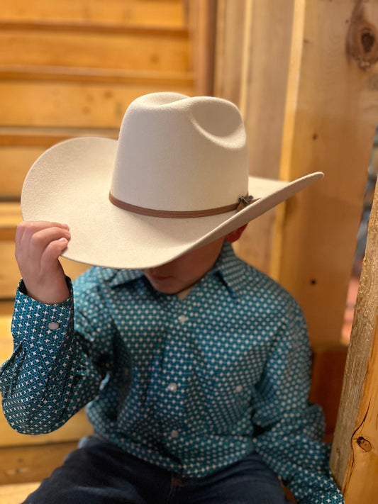 🤠YOUTH Twister Silver Belly Hat