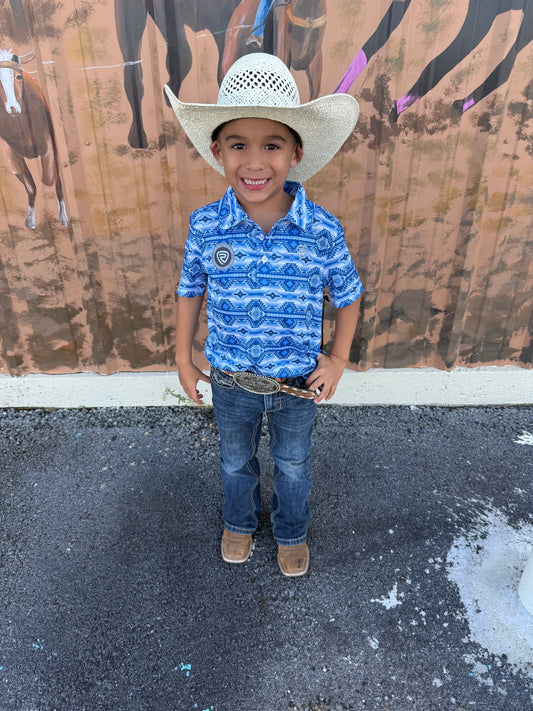 Youth R&R Bright Blue Polo