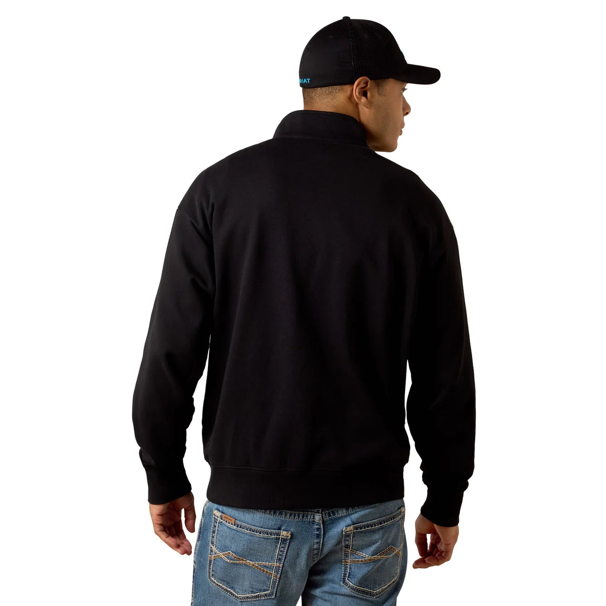Ariat Men's Black Holiday 1/4 Zip Sweatshirt 10085374 🤠