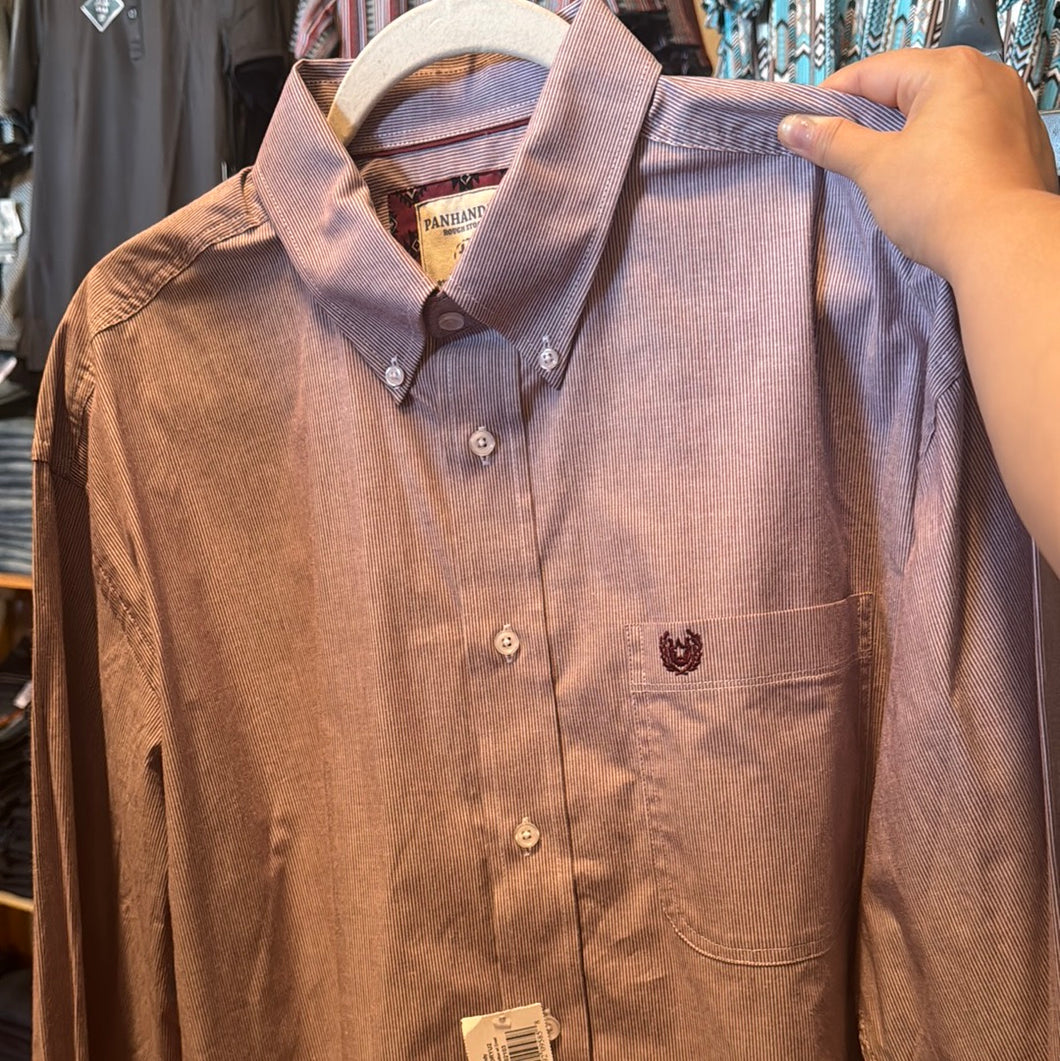 Panhandle R&R Burgundy L/s Button up