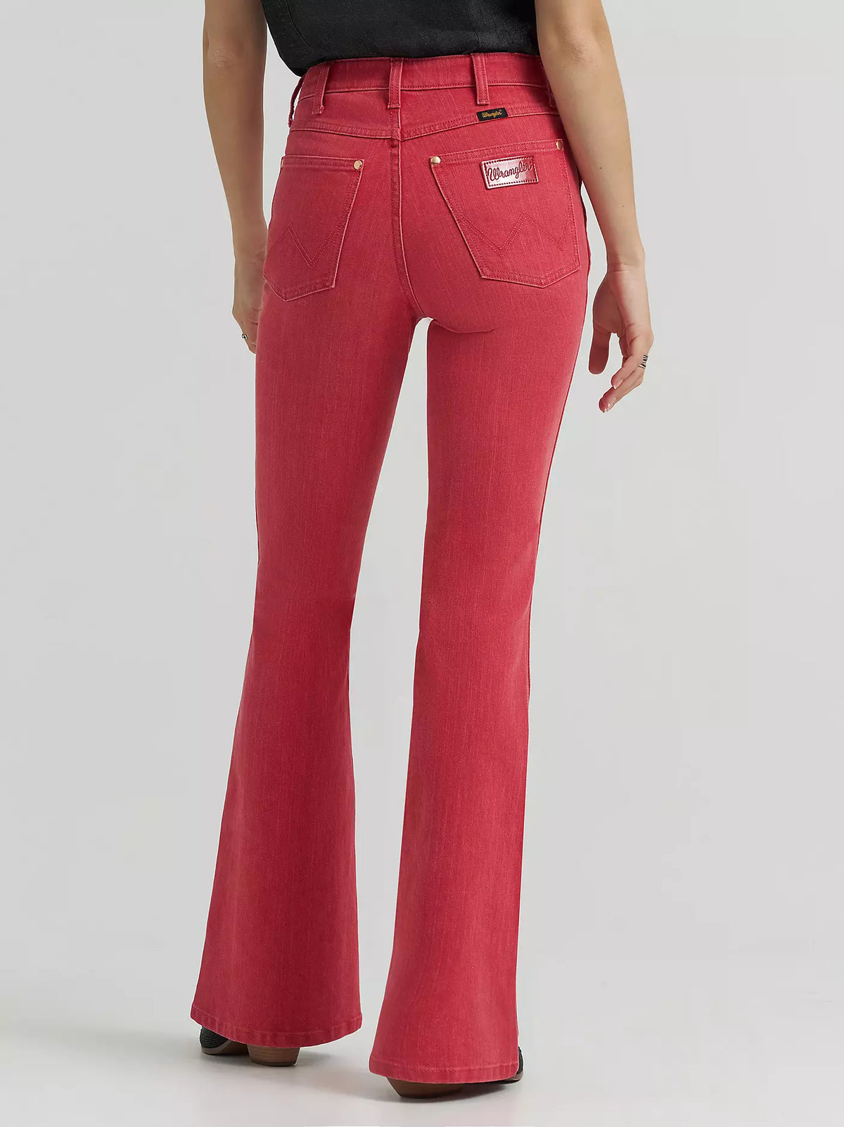 Women's Wrangler X Lainey Wilson's Red High-Rise Slim Fit Flare Jean 🤠