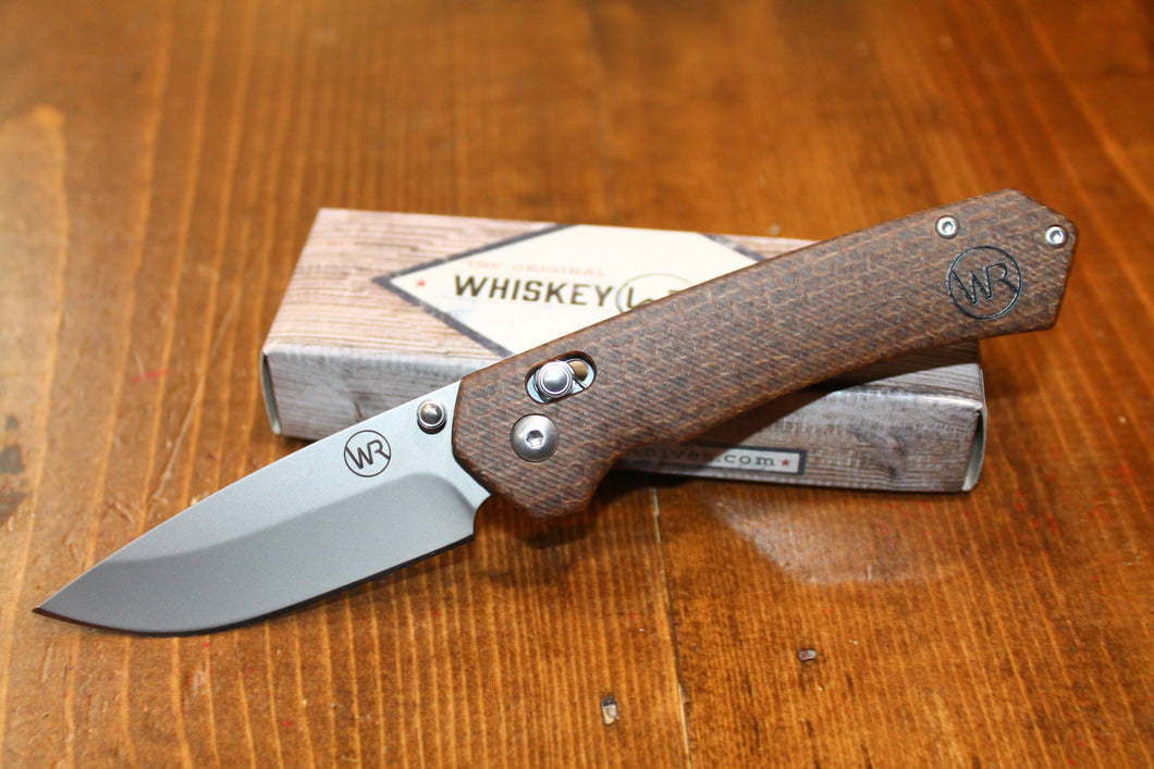 Whiskey Bent Burlap Canvas Catch Pin Lock Bobbit