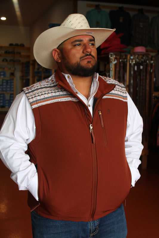 Hooey Men’s Aztec Top Rust Vest