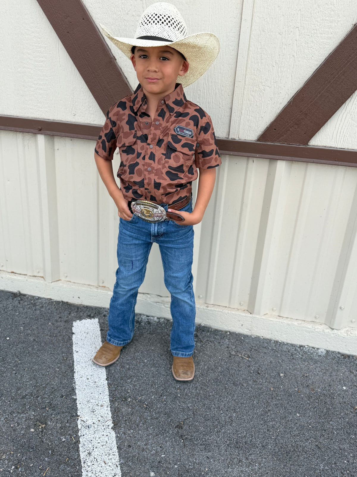 Rock & Roll Denim Boy's Camel Tek Snap Shirt 🤠