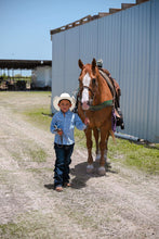 Load image into Gallery viewer, Wrangler Boys Paisley Blue LS
