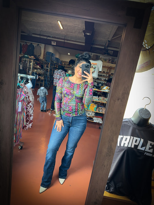 Spaced Out Mesh Top