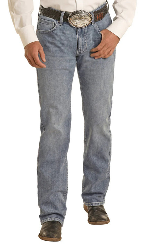 Rock&Roll Denim Vintage Emb Stackable Bootcut Jeans - Light Wash