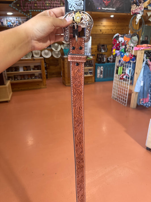 Women’s Angel Ranch ROUGHOUT Flower Belt