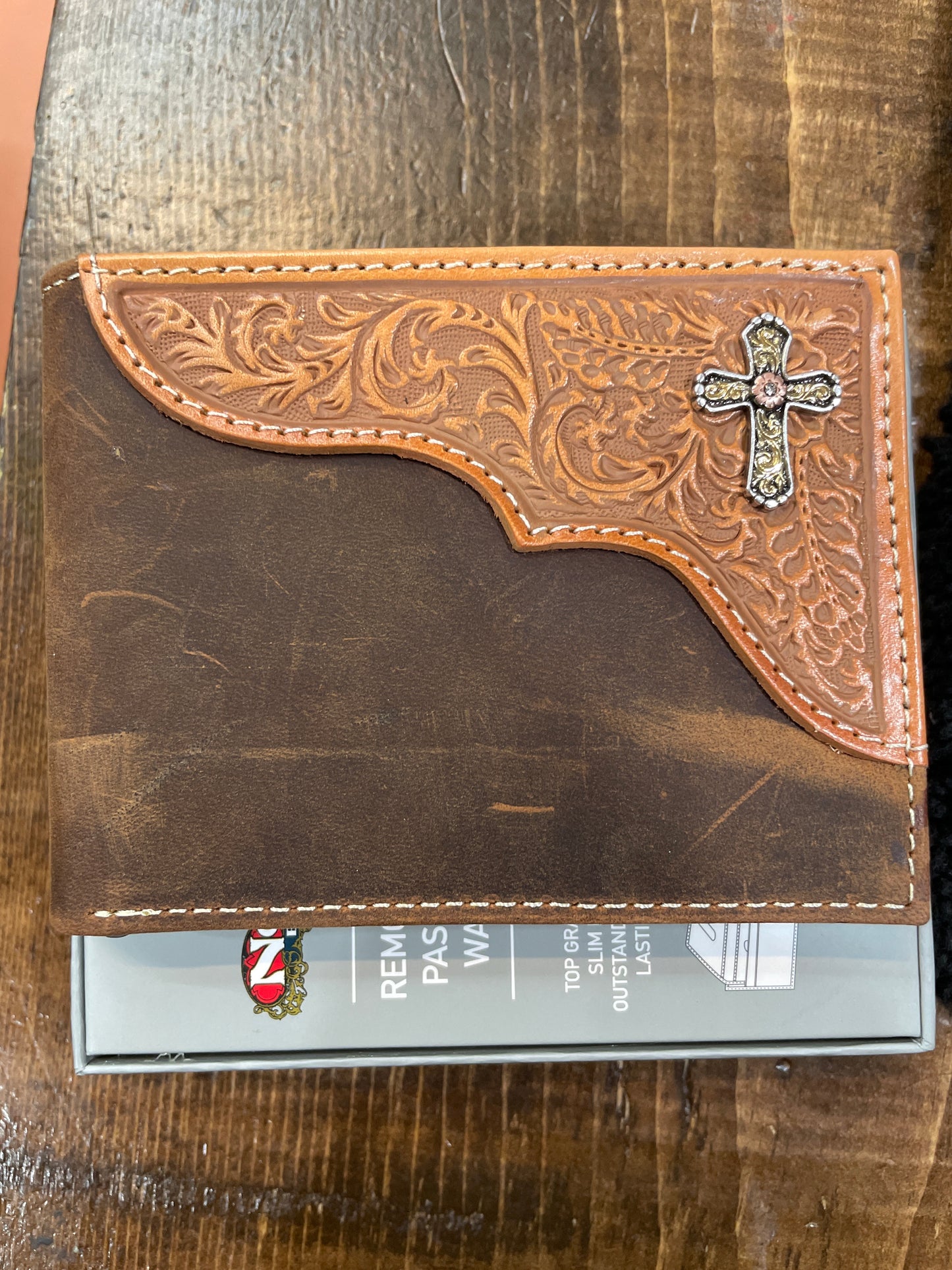 Leather Tooled Rodeo Bi fold Wallet