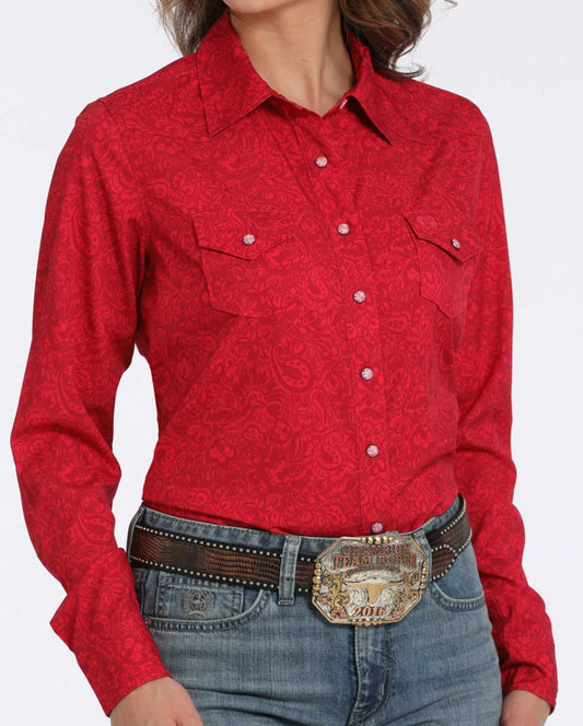 Cinch Arena Flex Tooled-Pink