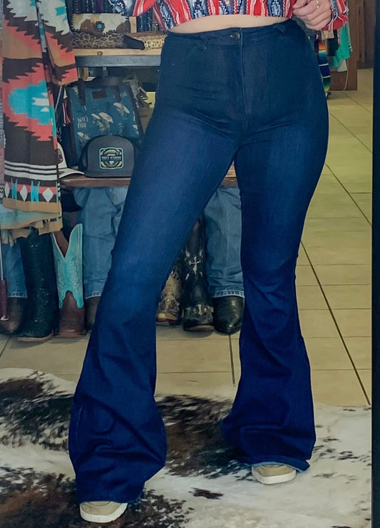 Dark Blue Flare Jeans