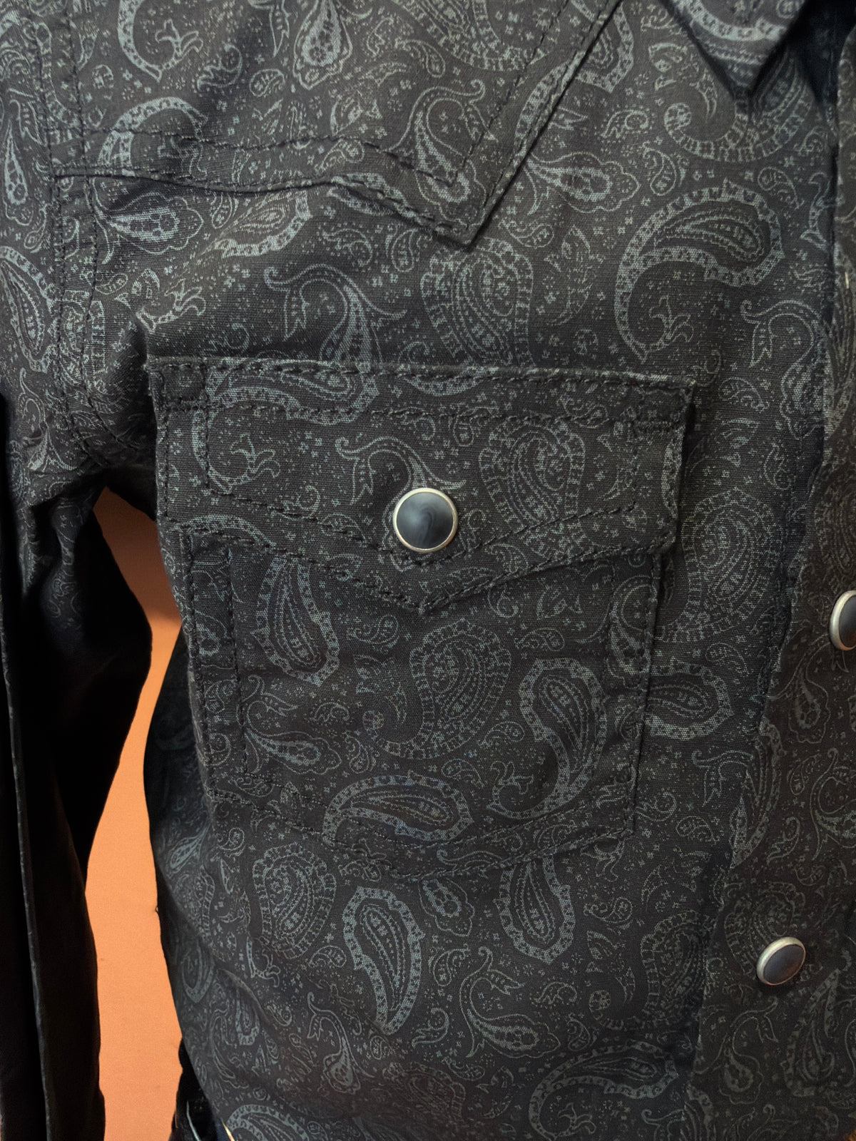 WRANGLER 20X COMPETITION BLACK PAISLEY - KIDS BOYS SHIRT🤠