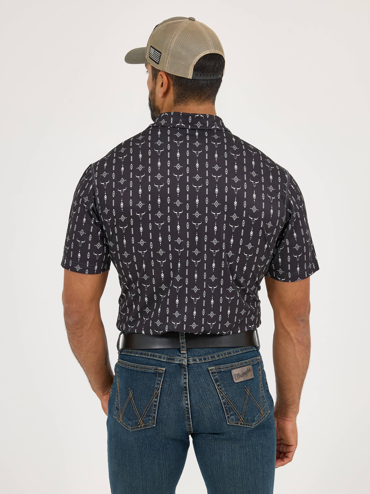 Wrangler Men’s Blk Perf Polo