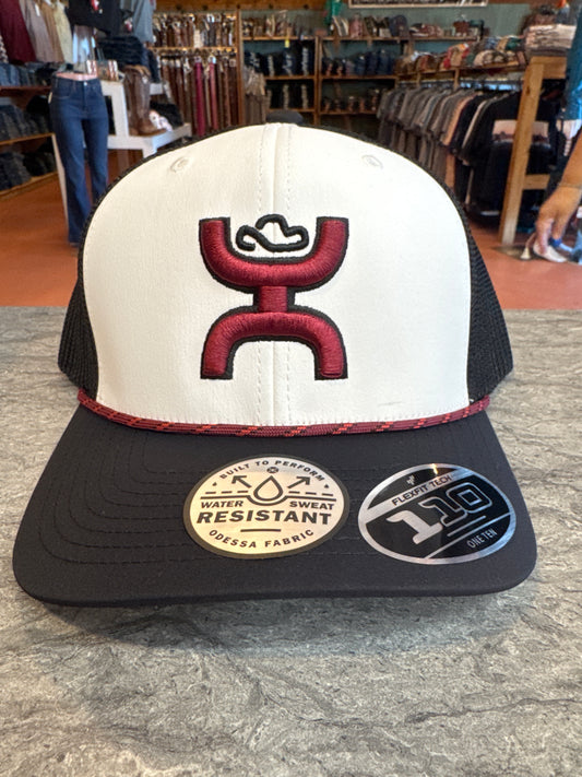 Hooey Sterling Maroon/Black Cap