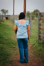 Load image into Gallery viewer, Blue Butterfly Top
