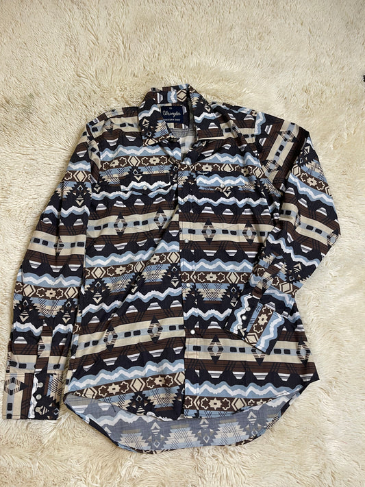 Wrangler Women's Blue Baby Pearl-snap