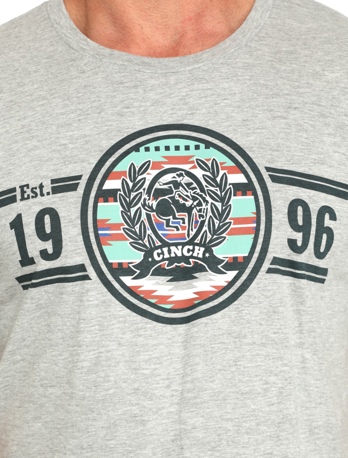 Cinch 1996 Logo Tee- Navy/Grey