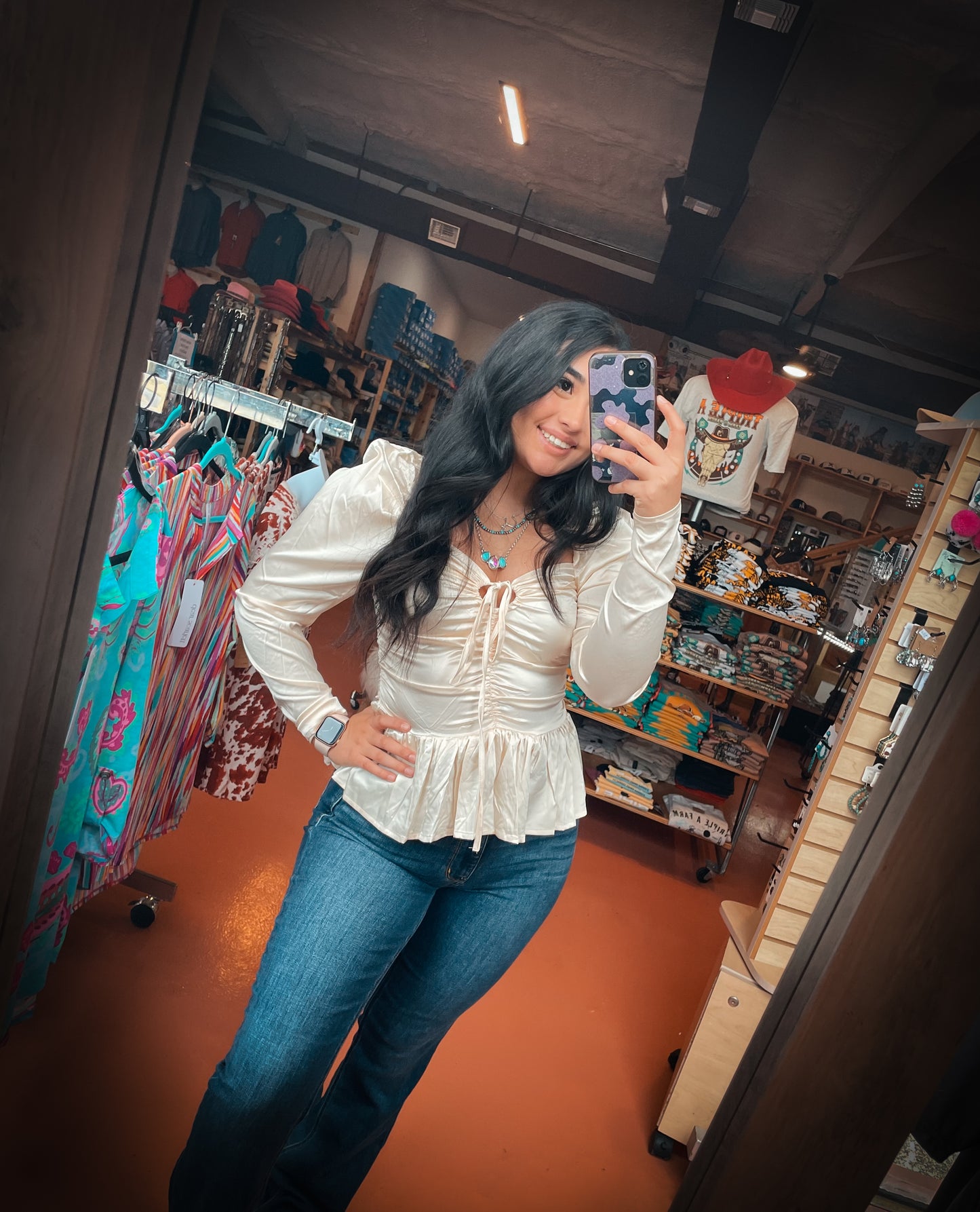 Savanna Jane Savy Silk Top - Champagne