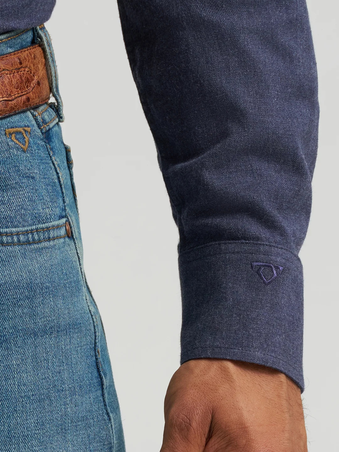 Men's Wrangler X COJO Blue Longsleeve Classic Fit Snap Shirt 🤠
