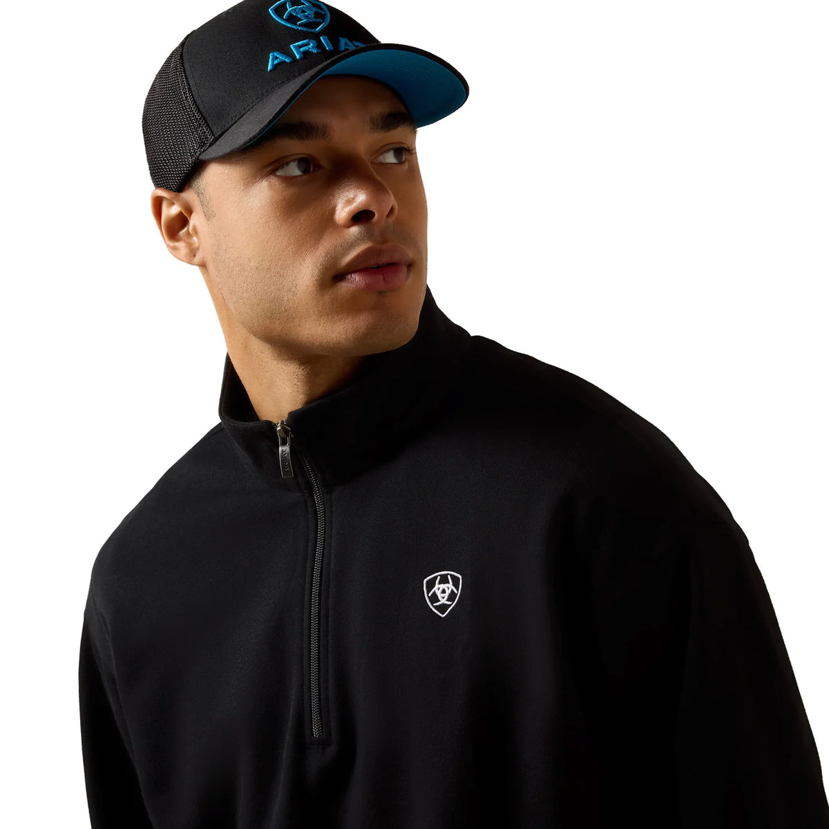 Ariat Men's Black Holiday 1/4 Zip Sweatshirt 10085374 🤠