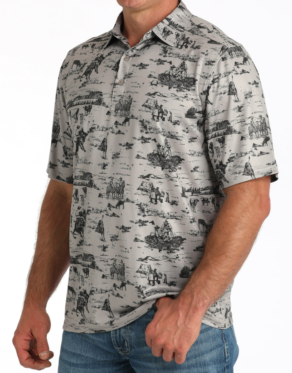 Cinch Arena Flex Polo- Grey