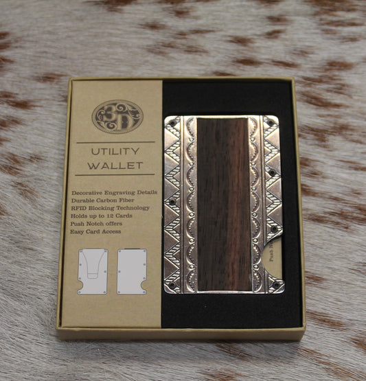 Wood Inlay Wallet Clip