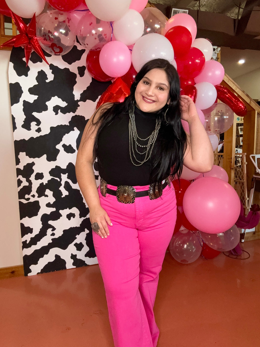 Judy Blue Highwaisted 90s Straight- HOTPINK