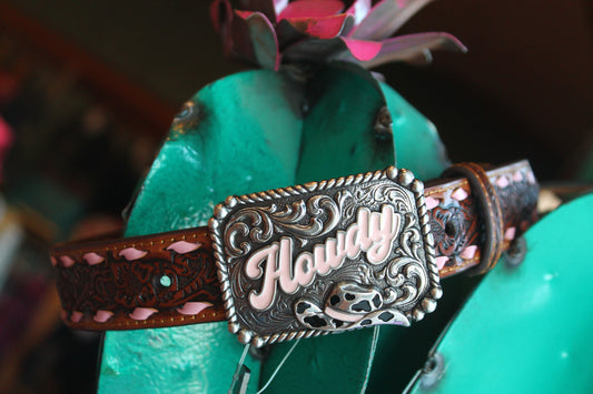 Girl’s Pink Howdy Hat Belt