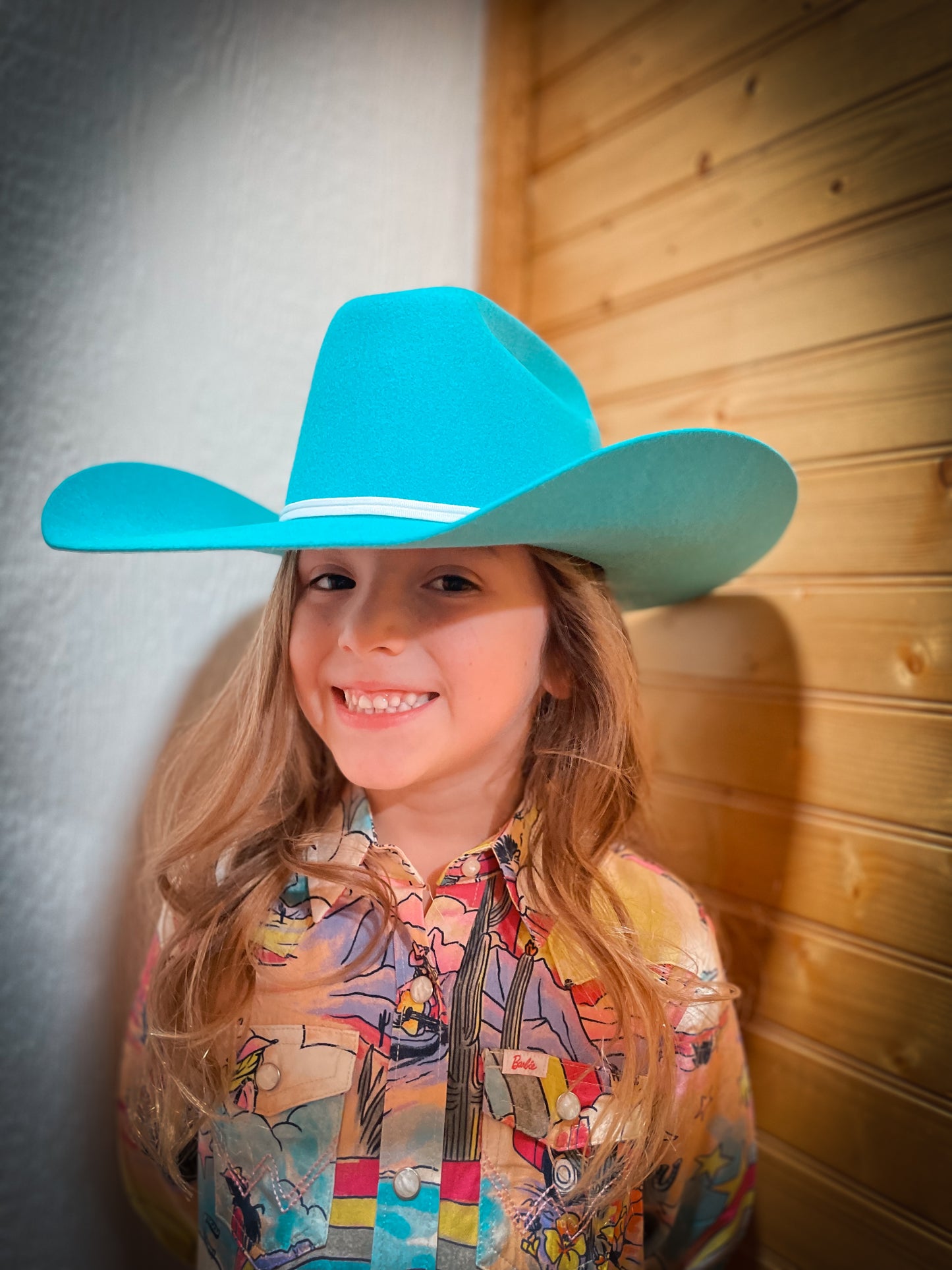 🤠YOUTH Twister Turquoise Felt Hat