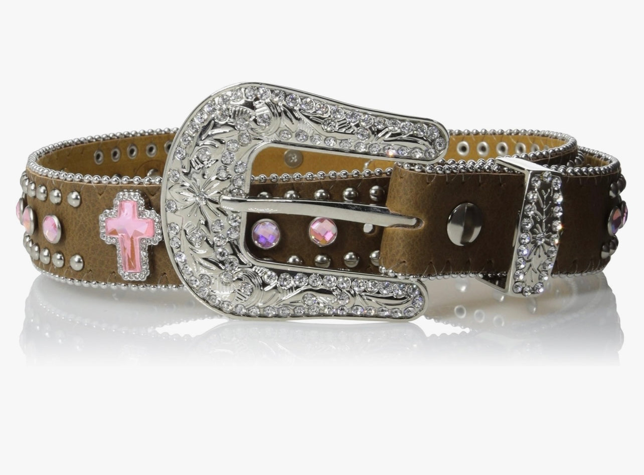 Kids Pink Cross Belt