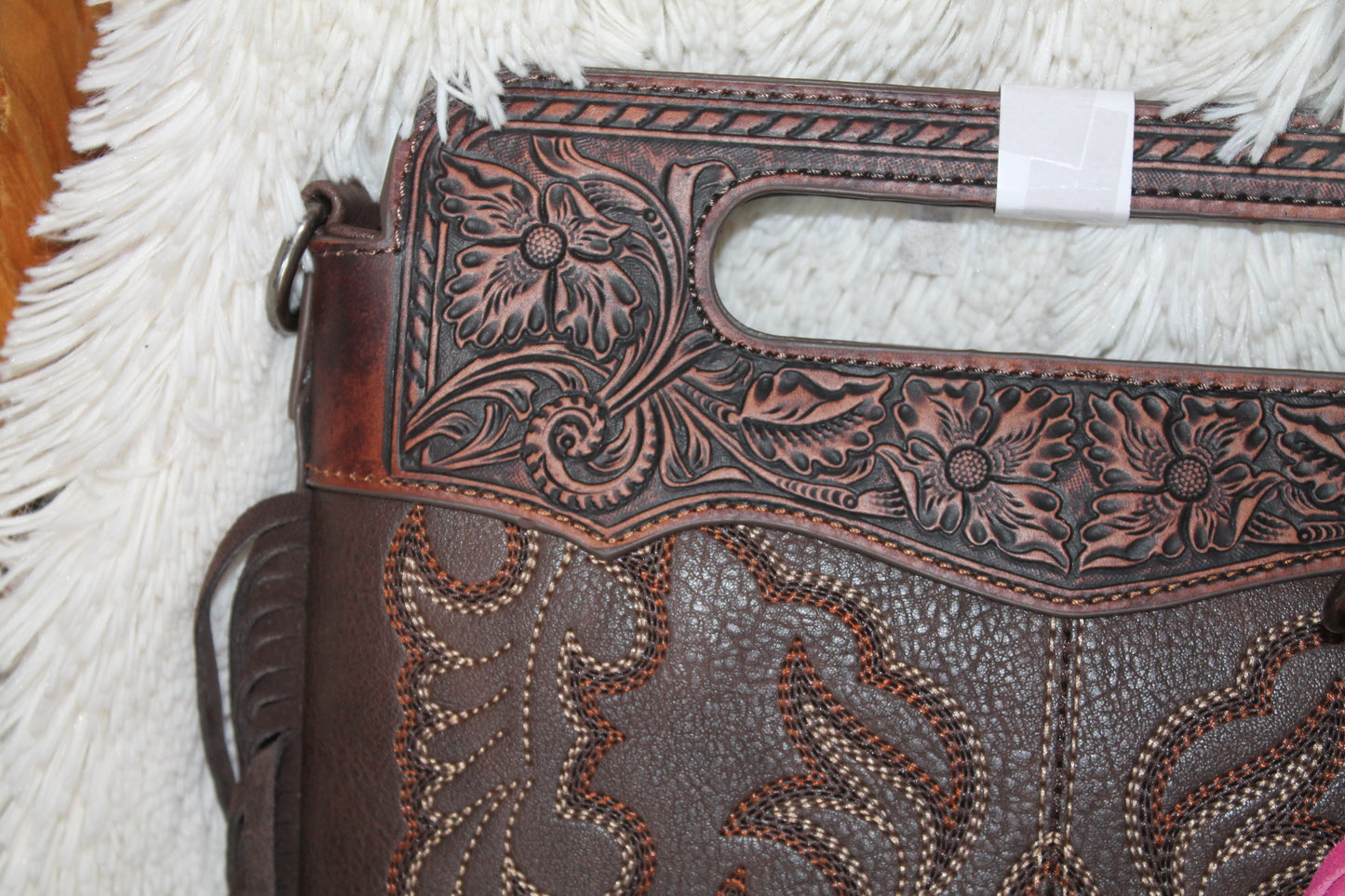 Wrangler Boot Stitch Fringe Crossbody