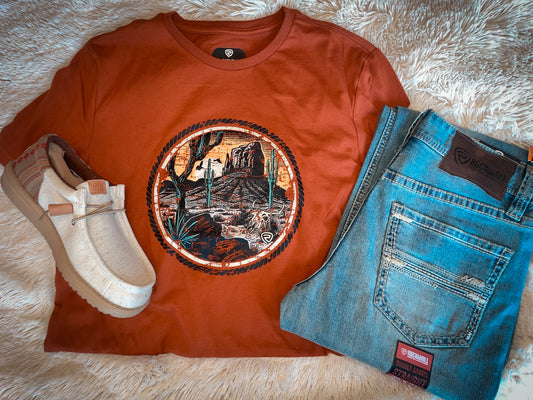 R&R Circle Sunset Tee- UNISEX
