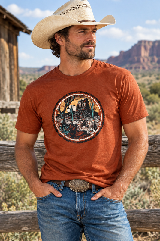 R&R Circle Sunset Tee- UNISEX