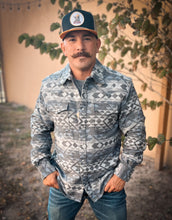 Load image into Gallery viewer, Wrangler Faded Jean Aztec Shacket
