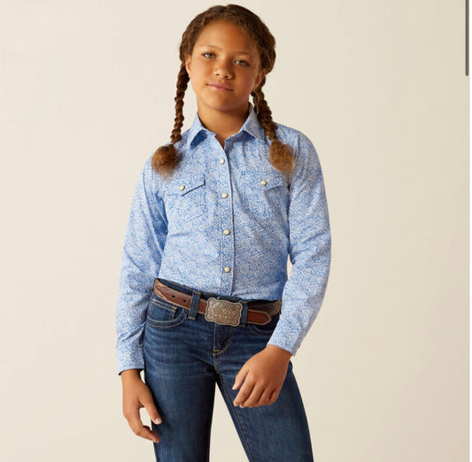 Girls Ariat Calico Floral LS