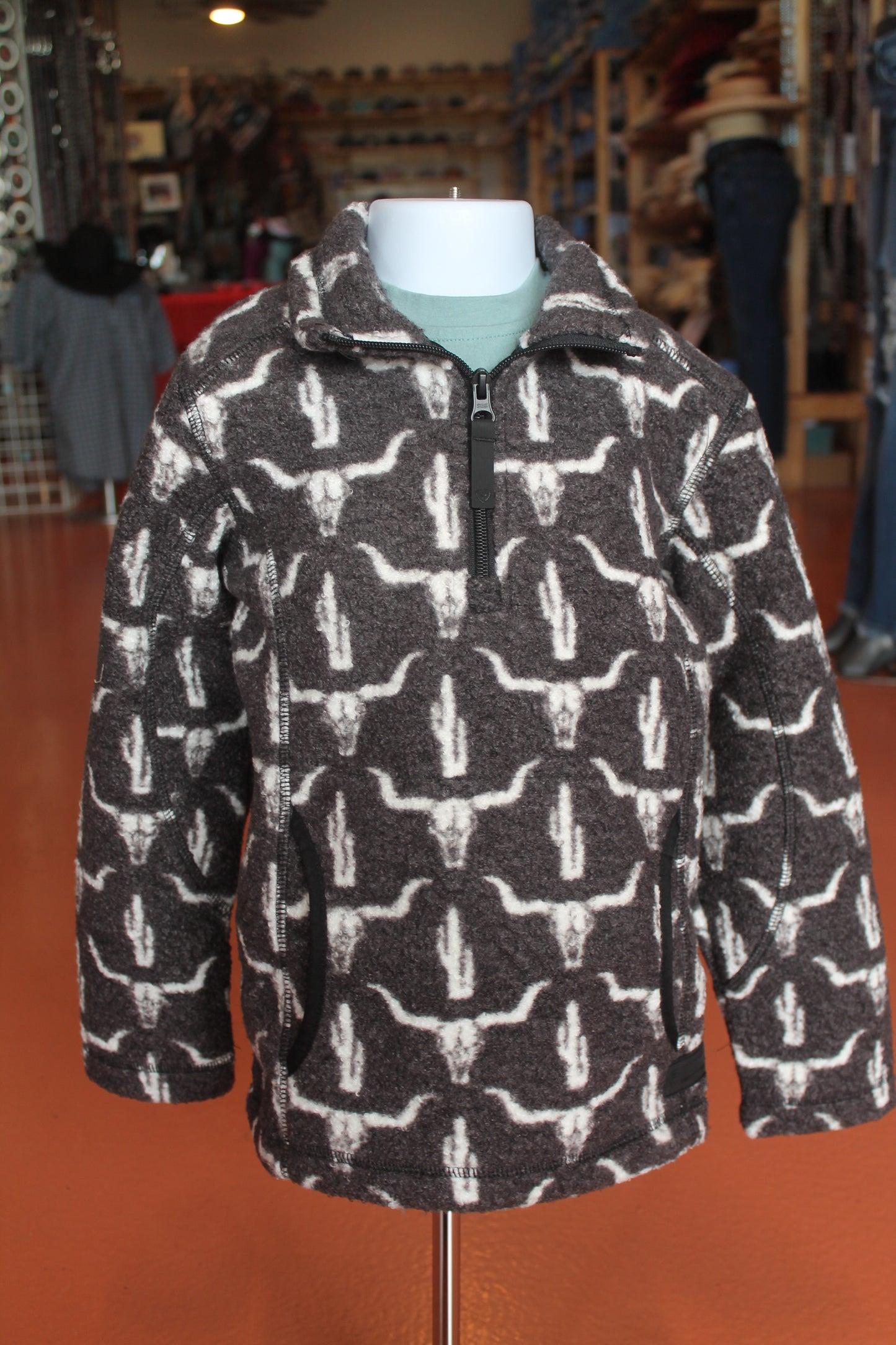 Boys Printed Berber 1/4 Zip Jacket