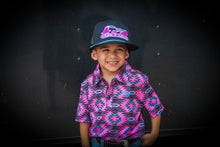 Load image into Gallery viewer, Rock &amp; Roll Pink Boys Aztec Polo
