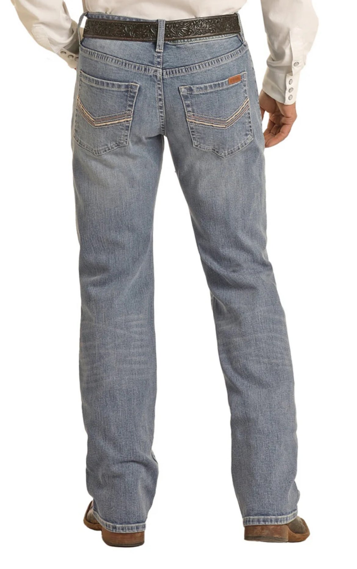 Rock&Roll Denim Vintage Emb Stackable Bootcut Jeans - Light Wash