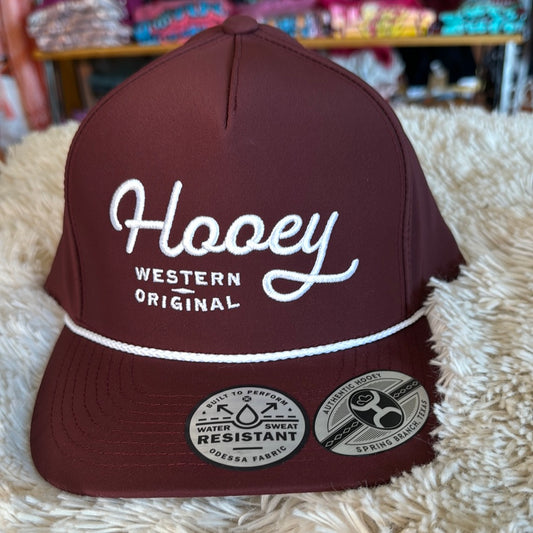 "OG" HOOEY HAT MAROON W/WHITE