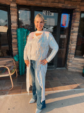 Load image into Gallery viewer, White Sequin Duster
