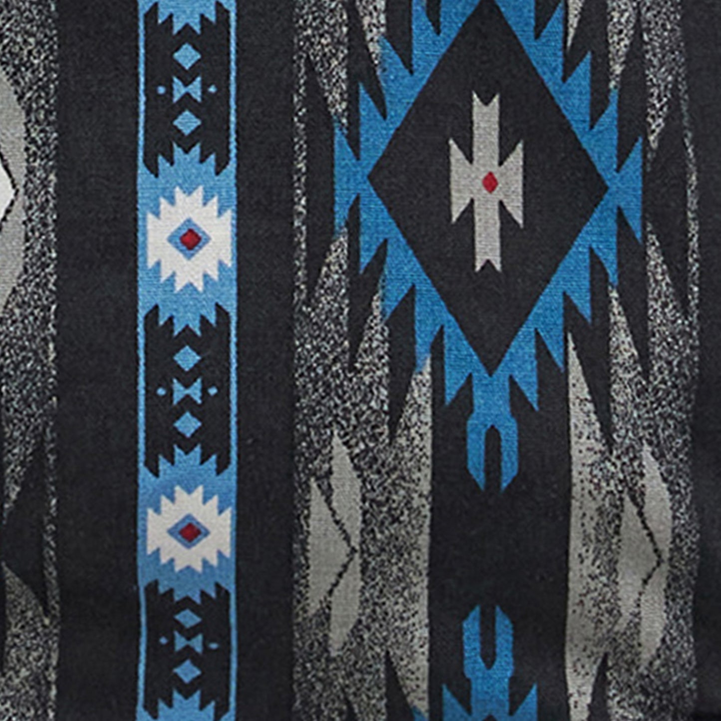 Baby Boy Wrangler Onesie Blue & Black Aztec Long Sleeve